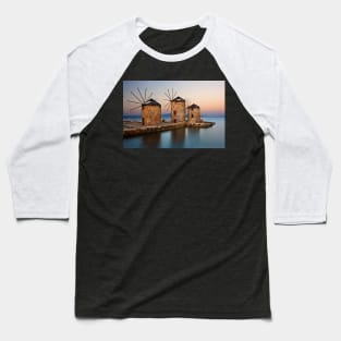 Old windmills of Chios island Baseball T-Shirt